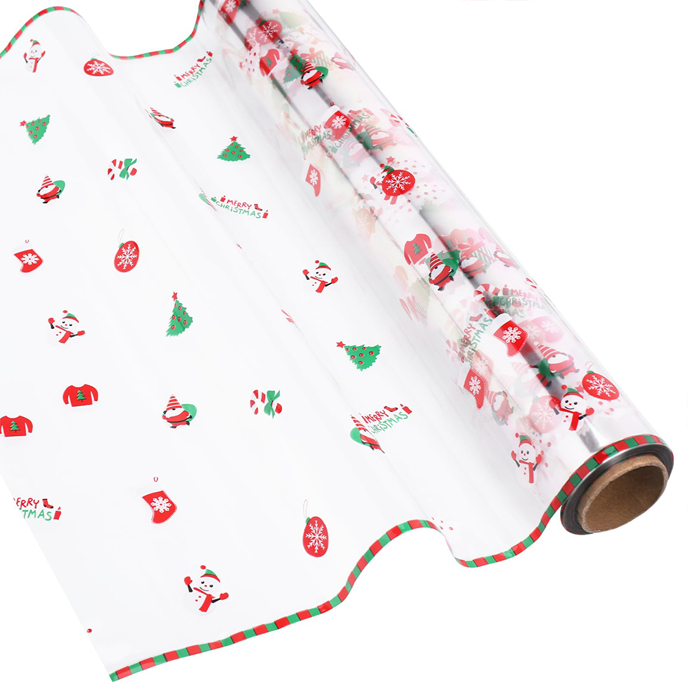 Cellophane Wrap Clear - 1 لفة غلاف سيلوفان لعيد الميلاد