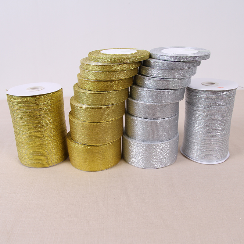 Ribbon Organza Roll - اليدوية الذهب والفضة البصل الشريط 25