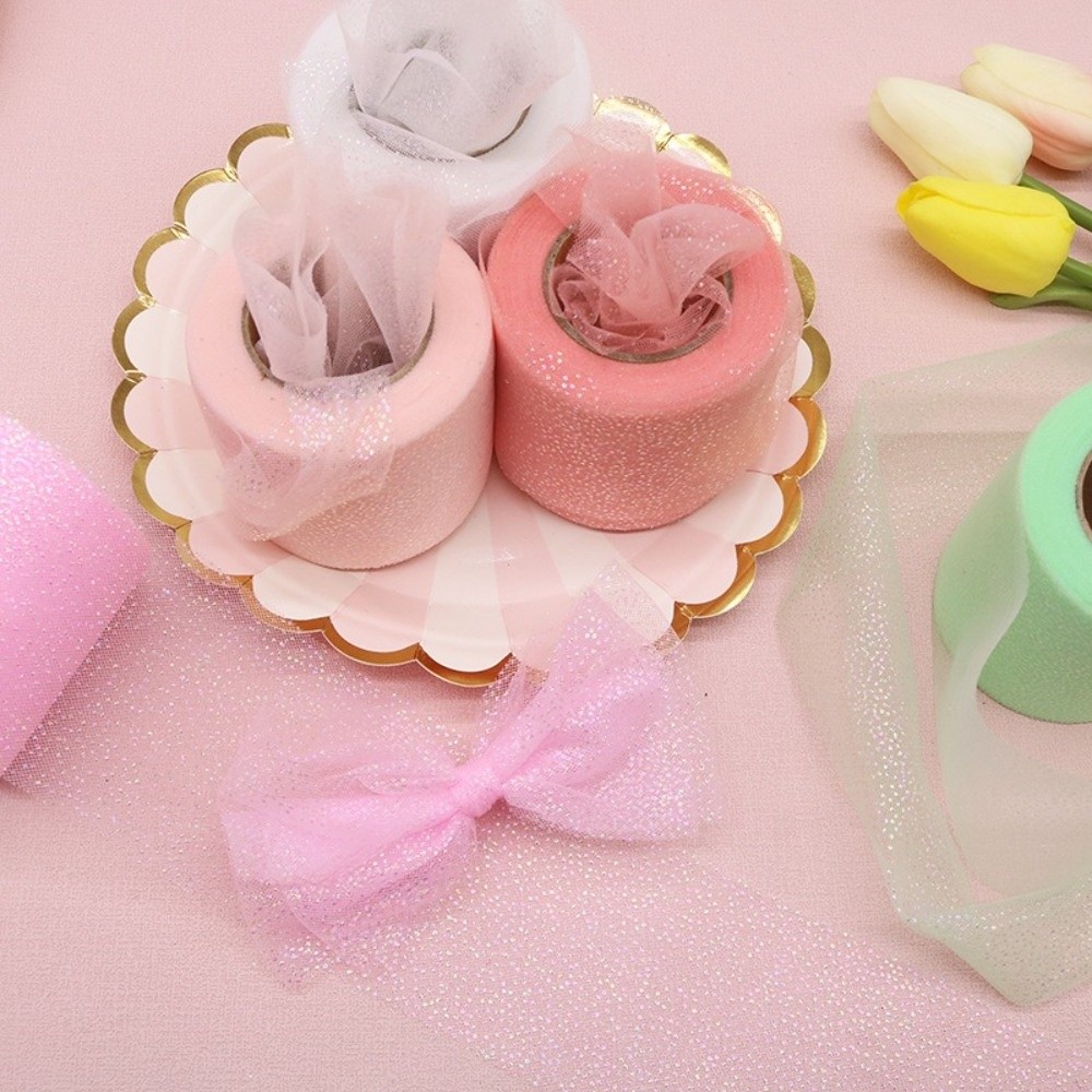 شريط ترتر كريستالي 6 سم × 25 ي - مراجعة Ribbon Organza Roll وسعره