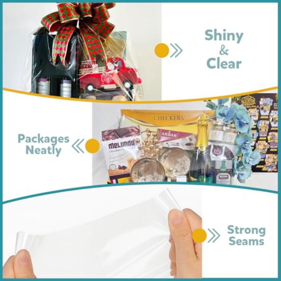 أكياس تغليف قابلة للانكماش لسل - مراجعة Cellophane Wrap Clear وسعره