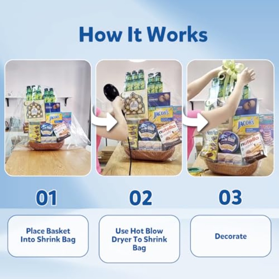 أكياس تغليف قابلة للانكماش لسل - مراجعة Cellophane Wrap Clear وسعره