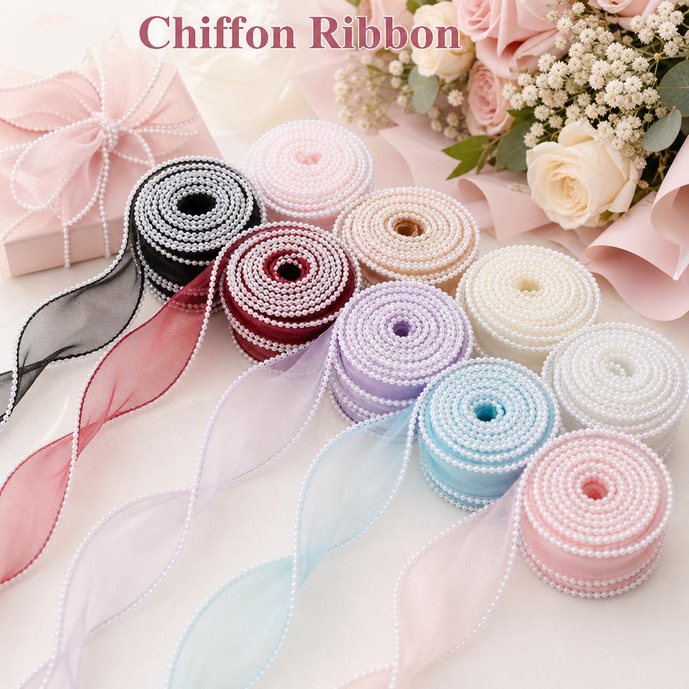 5 ياردات/لفة شريط أورجانزا بذي - مراجعة Ribbon Organza Roll وسعره
